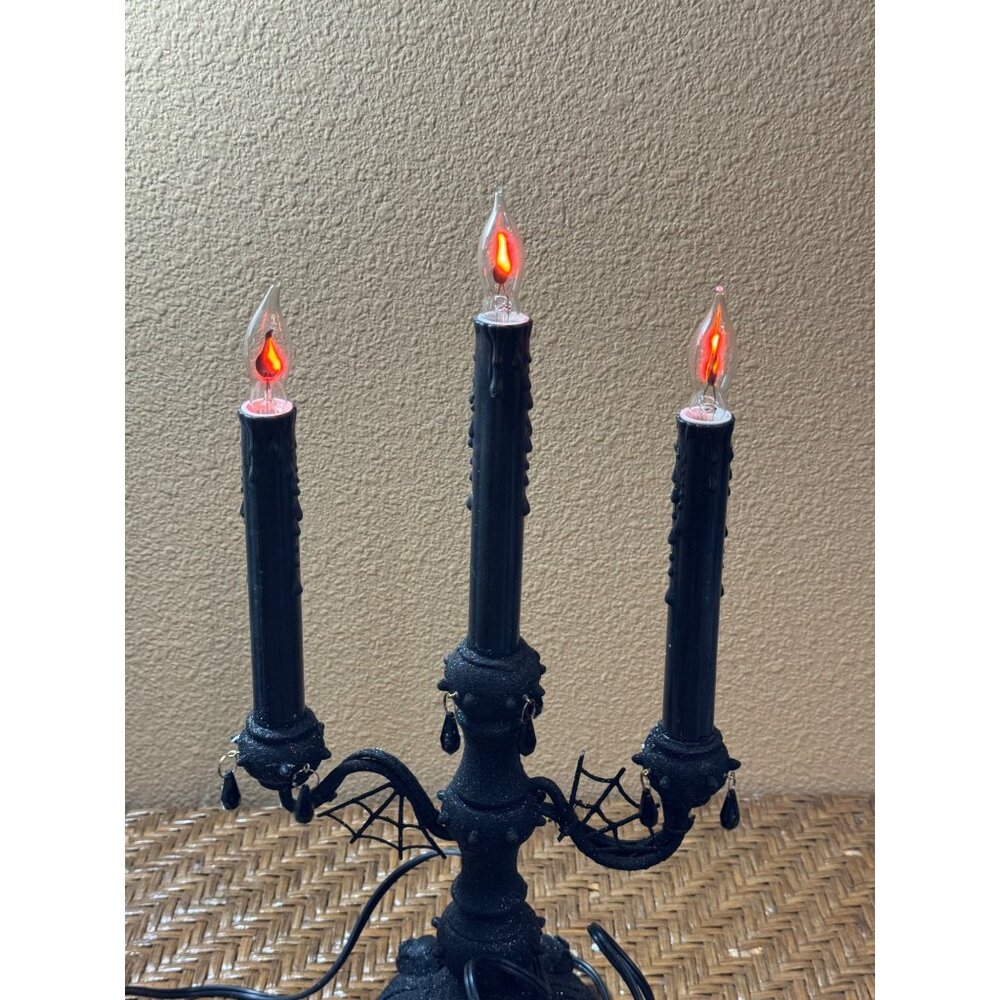 Halloween Celebrate It Candelabra Lamp With LED Flickering Candle - Picture 7 of 11